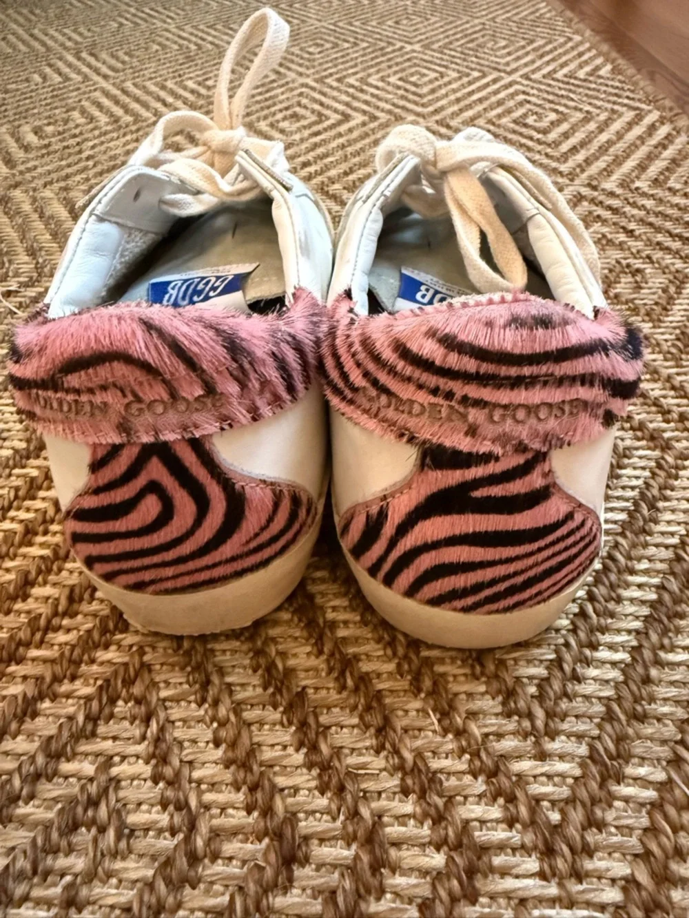 Golden Goose superstars with pink and white zebra calf hair size 37 - Picture 2 of 6